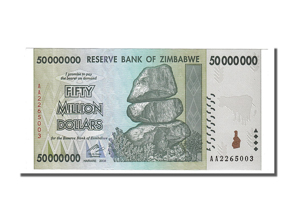 Zimbabwe, 50 Million Dollars, 2008, FDS