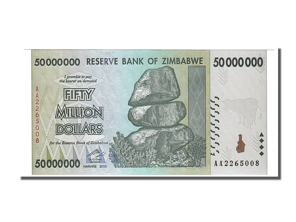 Zimbabwe, 50 Million Dollars, 2008, FDS