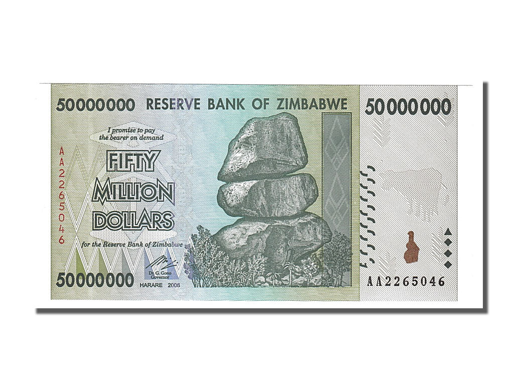 Zimbabwe, 50 Million Dollars, 2008, FDS