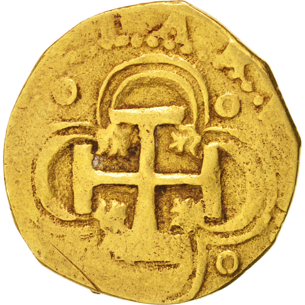 Spain, 2 Escudos, Undated, VF(30-35), Gold