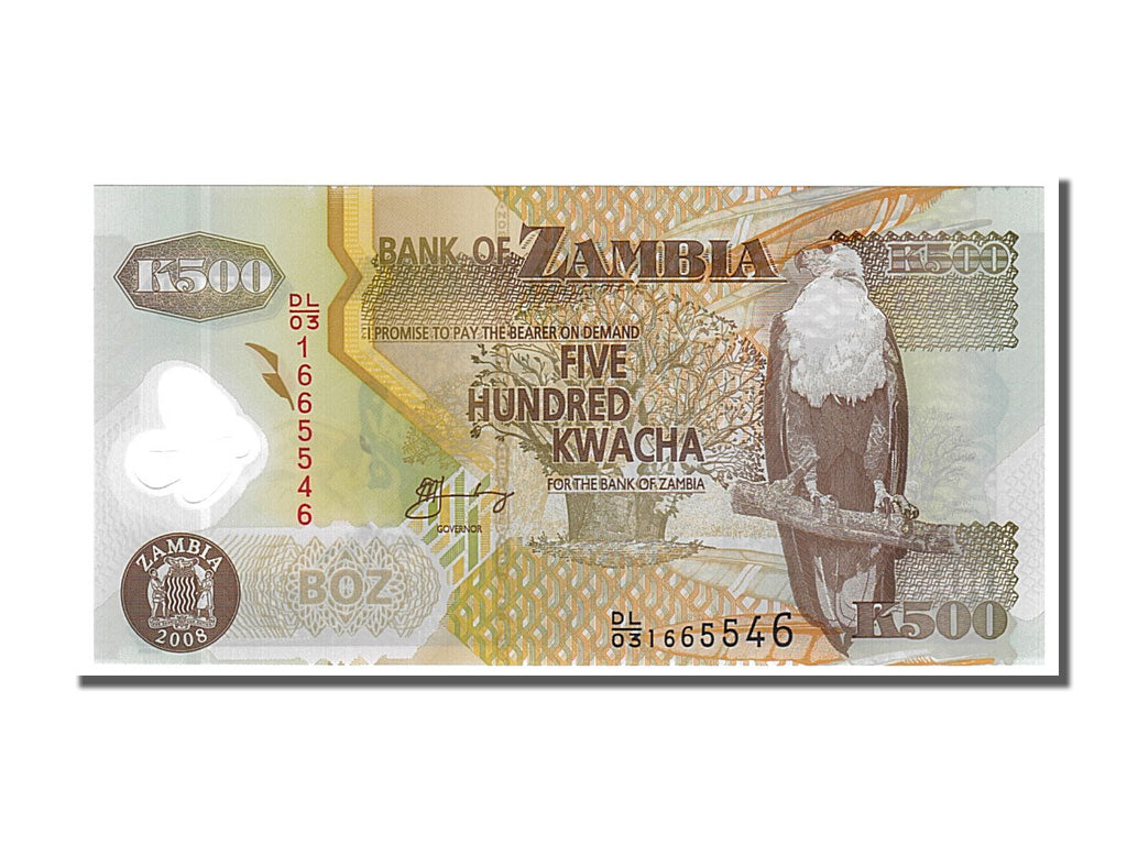 Banknote, Zambia, 500 Kwacha, 2008, UNC(65-70)
