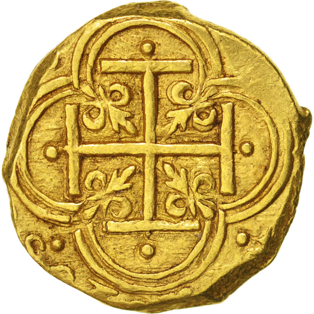 Spain, 2 Escudos, Undated, AU(55-58), Gold