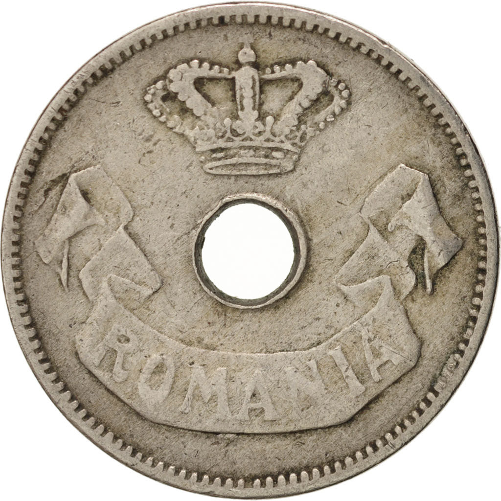 Romania, Carol I, 10 Bani, 1906, EF(40-45), Copper-nickel, KM:32