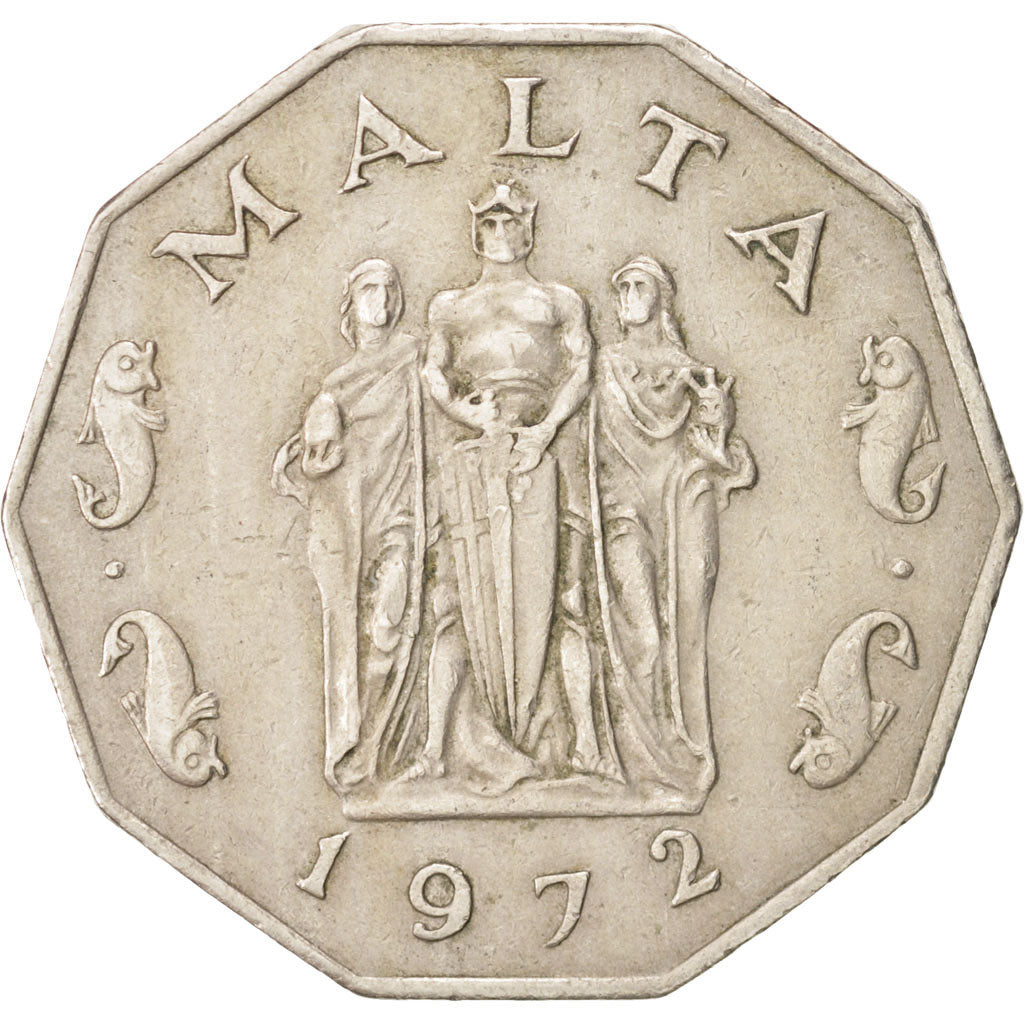 Malta, 50 Cents, 1972, British Royal Mint, EF(40-45), Copper-nickel, KM:12