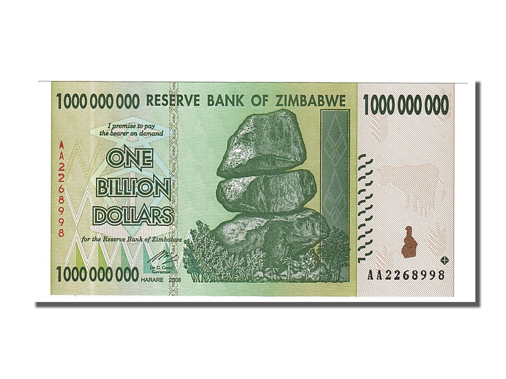 Zimbabwe, 1 Billion Dollars, 2008, KM #83, UNC(65-70), AA