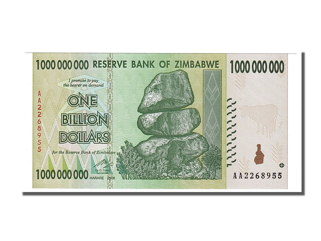 Zimbabwe, 1 Billion Dollars, 2008, FDS