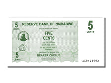 Banknote, Zimbabwe, 5 Cents, 2006, 2006-08-01, UNC(65-70)
