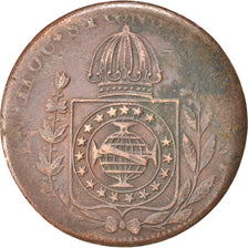 Brazil, Pedro I, 80 Reis, 1830, Rio de Janeiro, VF(20-25), Copper, KM:366.1