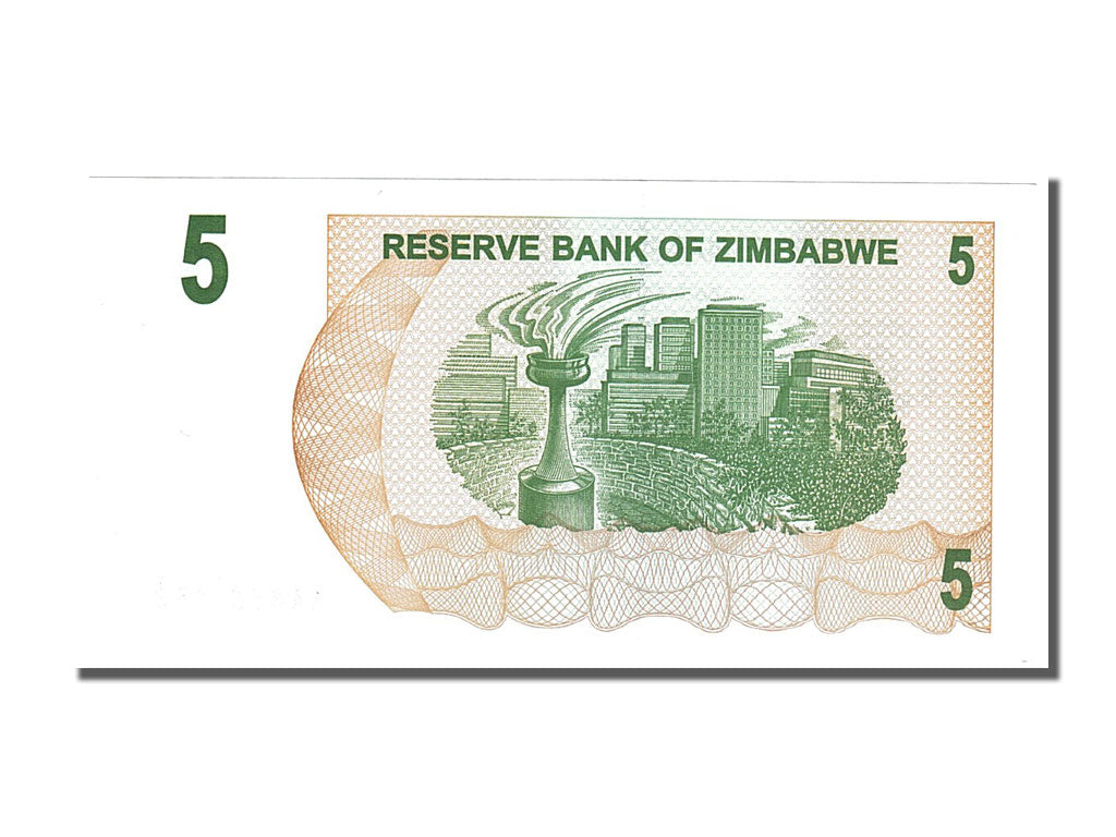 Banknote, Zimbabwe, 5 Dollars, 2006, 2006-08-01, UNC(65-70)