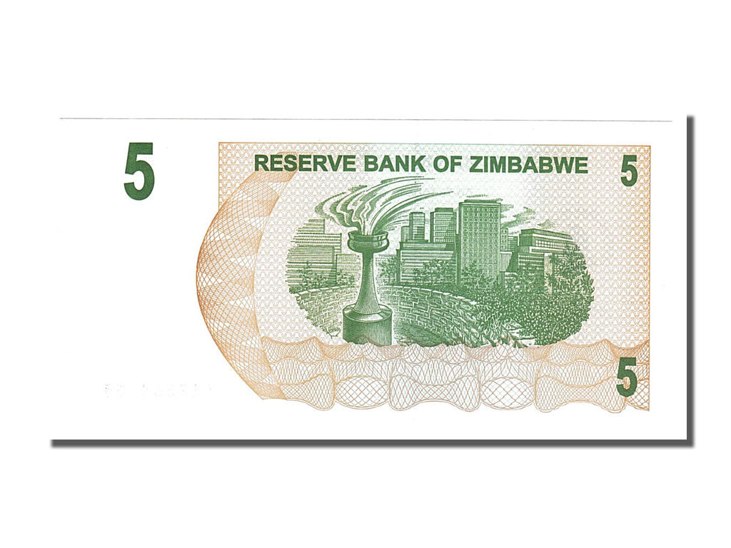 Banknote, Zimbabwe, 5 Dollars, 2006, 2006-08-01, UNC(65-70)