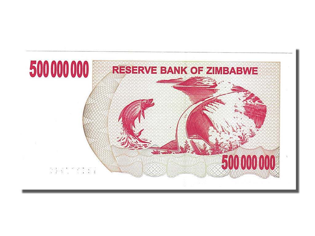 Zimbabwe, 500 Million Dollars, 2008, KM #60, 2008-05-02, UNC(65-70), AB