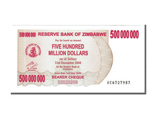 Zimbabwe, 500 Million Dollars, 2008, KM #60, 2008-05-02, AU(55-58), AC
