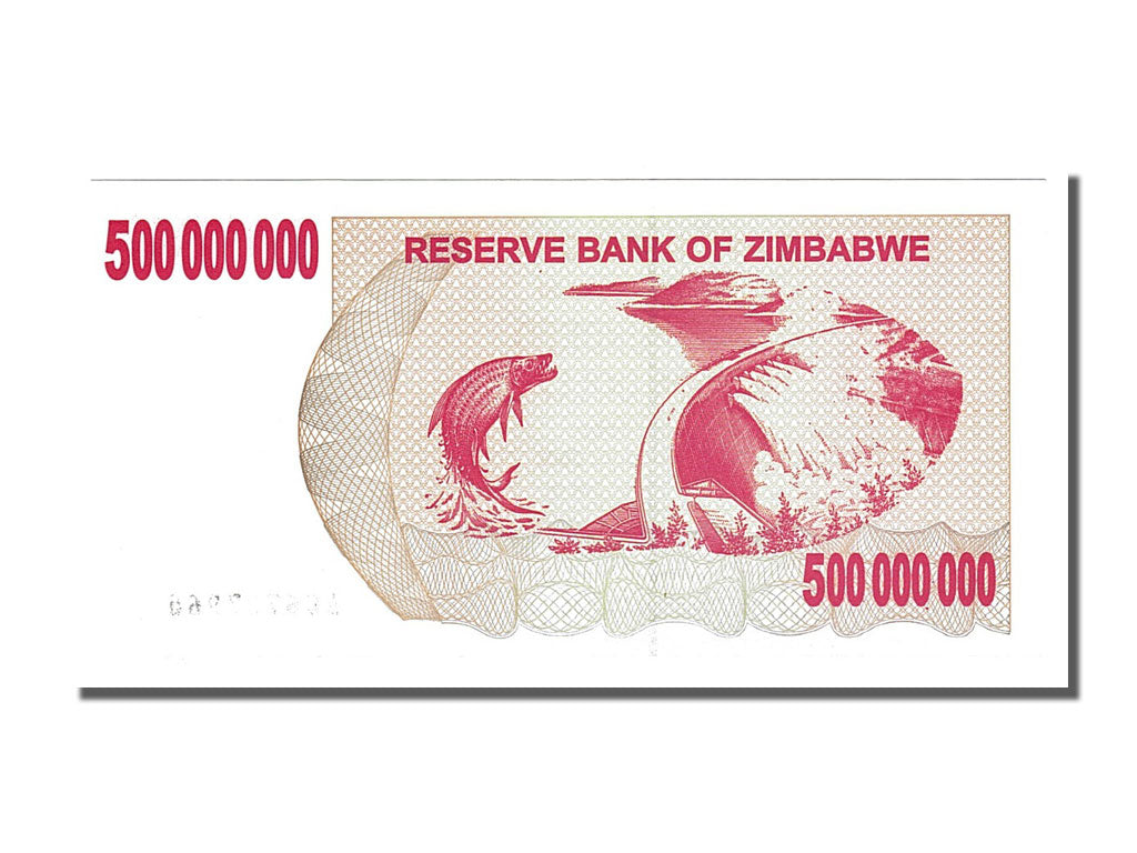 Zimbabwe, 500 Million Dollars, 2008, KM #60, 2008-05-02, UNC(65-70), AC