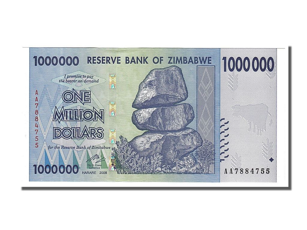 Zimbabwe, 1 Million Dollars, 2008, FDS