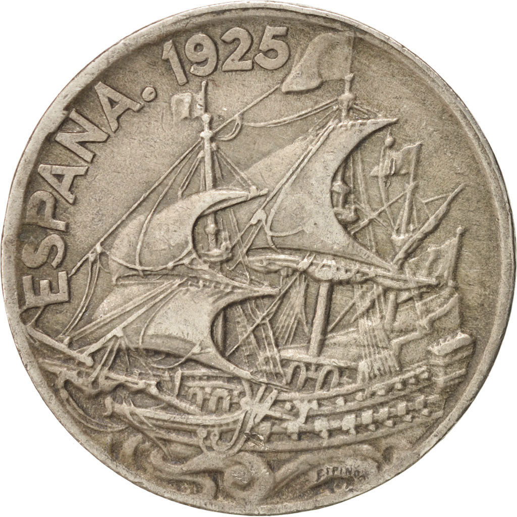 Spain, Alfonso XIII, 25 Centimos, 1925, Madrid, EF(40-45), Copper-nickel, KM:740