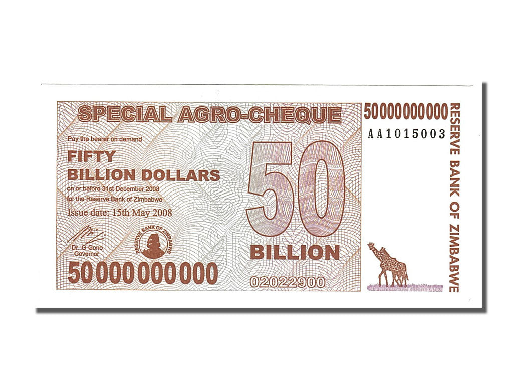 Zimbabwe, 50 Billion Dollars, 2008, KM #63, 2008-05-15, UNC(65-70), AA