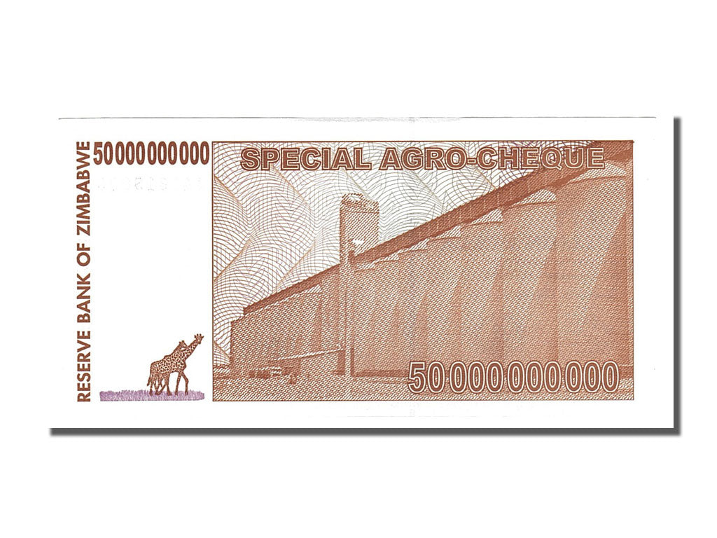 Billet, Zimbabwe, 50 Billion Dollars, 2008, 2008-05-15, NEUF