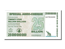 Billete, 25 Billion Dollars, 2008, Zimbabue, 2008-05-15, UNC