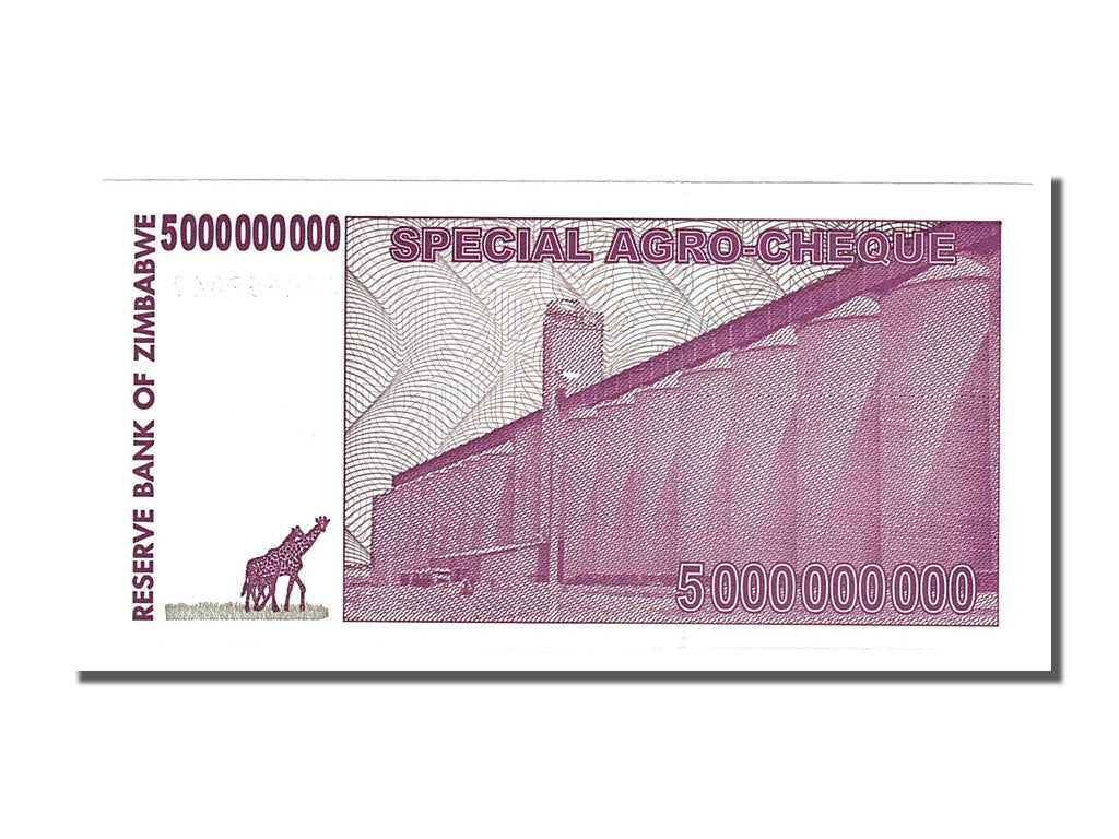 Banconote, Zimbabwe, 5 Billion Dollars, 2008, 2008-05-15, FDS