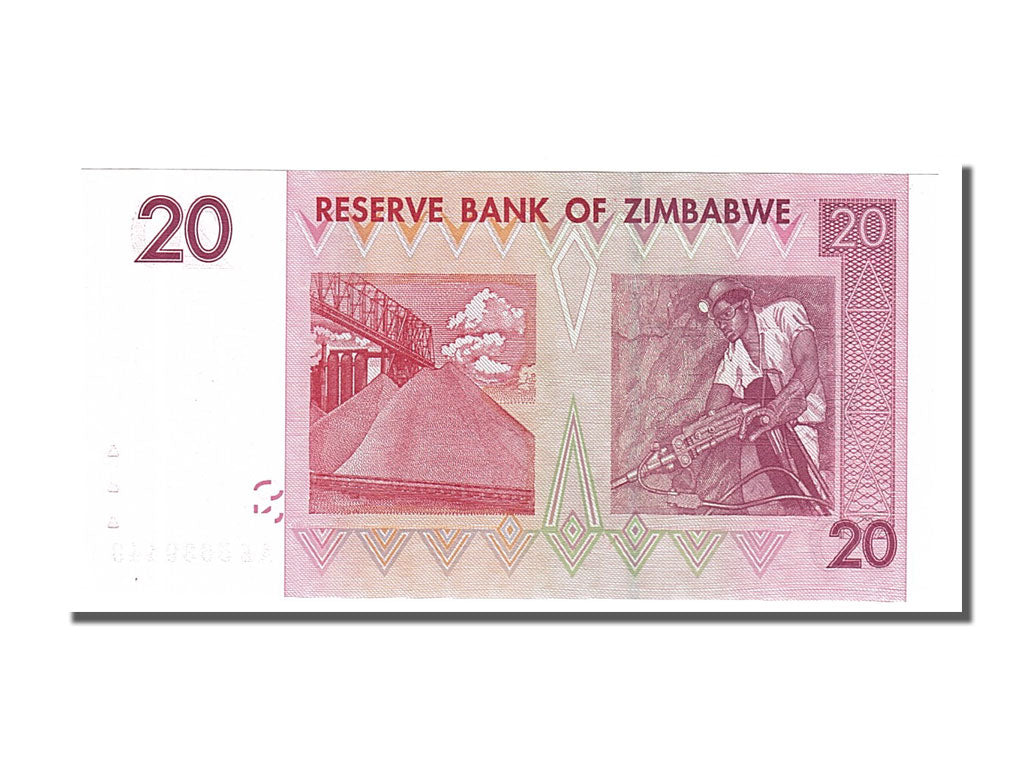 Zimbabwe, 20 Dollars, 2007, KM #68, UNC(65-70), AE