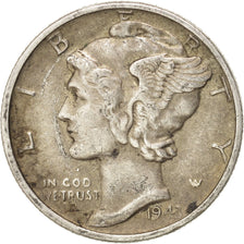 United States, Mercury Dime, 1943, Philadelphia, EF(40-45), Silver, KM 140