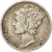 United States, Mercury Dime, 1943, Philadelphia, EF(40-45), Silver, KM 140
