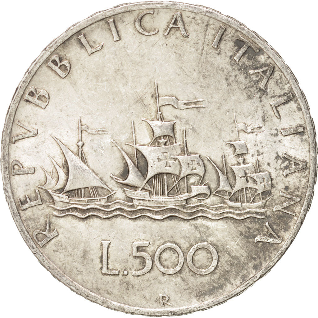 Italy, 500 Lire, 1958, Rome, AU(55-58), Silver, KM:98