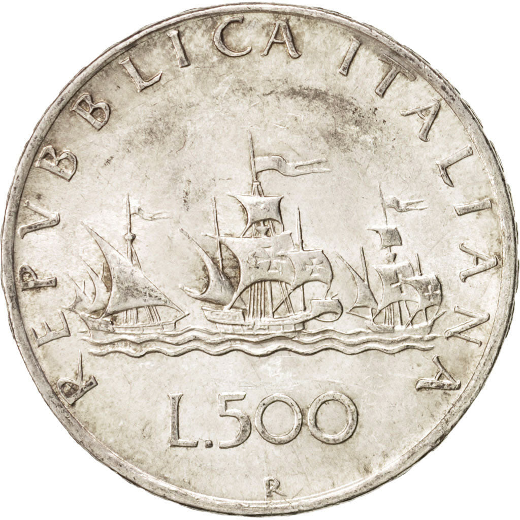Italy, 500 Lire, 1960, Rome, AU(55-58), Silver, KM:98