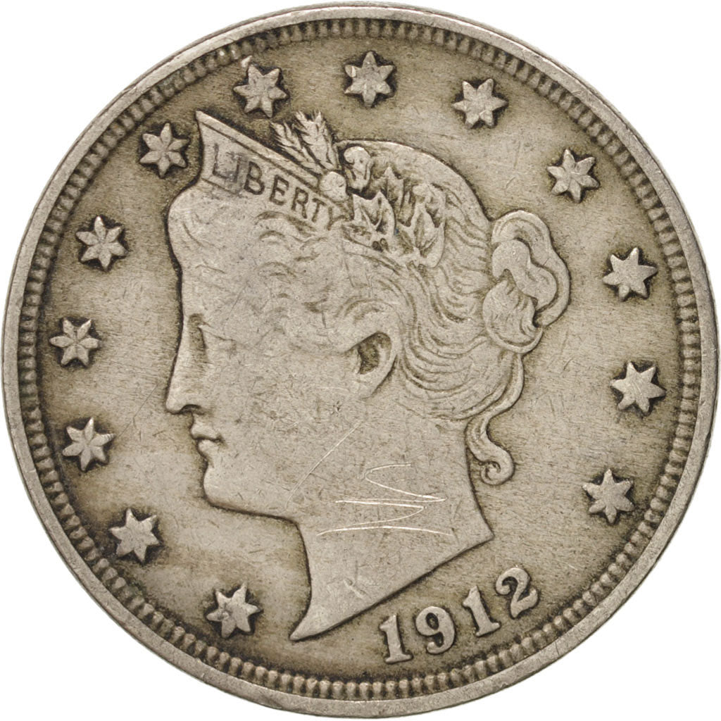 United States, Liberty Nickel, 1912, Philadelphia, EF(40-45), KM 112