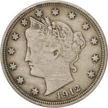 United States, Liberty Nickel, 1912, Philadelphia, EF(40-45), KM 112