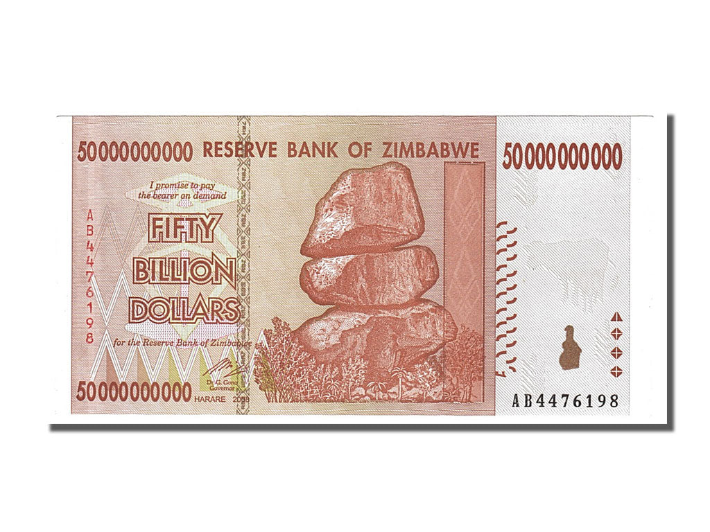 Zimbabwe, 50 Trillion Dollars, 2008, FDS