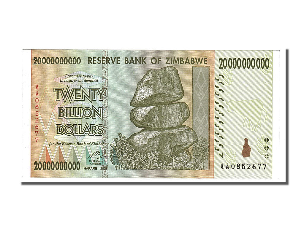 Zimbabwe, 20 Trillion Dollars, 2008, FDS