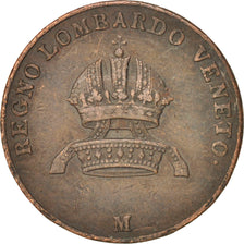 ITALIAN STATES, LOMBARDY-VENETIA, 3 Centesimi, 1843, Milan, EF(40-45), KM 13.1