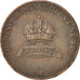 ITALIAN STATES, LOMBARDY-VENETIA, 3 Centesimi, 1843, Milan, EF(40-45), KM 13.1