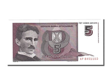 Yugoslavia, 5 Novih Dinara, 1994, KM #148, 1994-03-03, UNC(65-70), AP