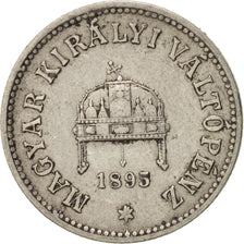 Ungheria, Franz Joseph I, 10 Filler, 1895, Kormoczbanya, BB+, Nichel, KM:482