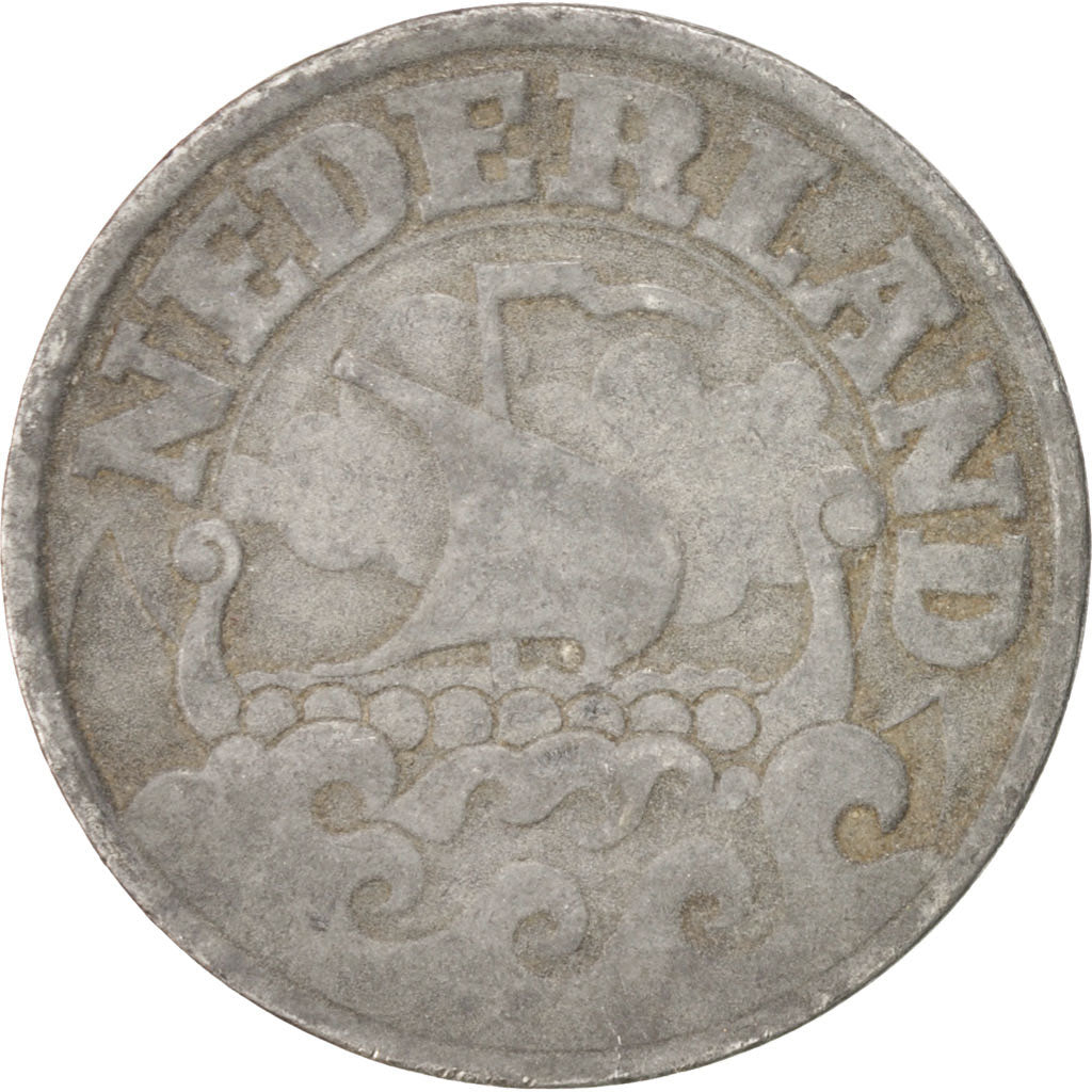 Netherlands, Wilhelmina I, 25 Cents, 1942, EF(40-45), Zinc, KM:174