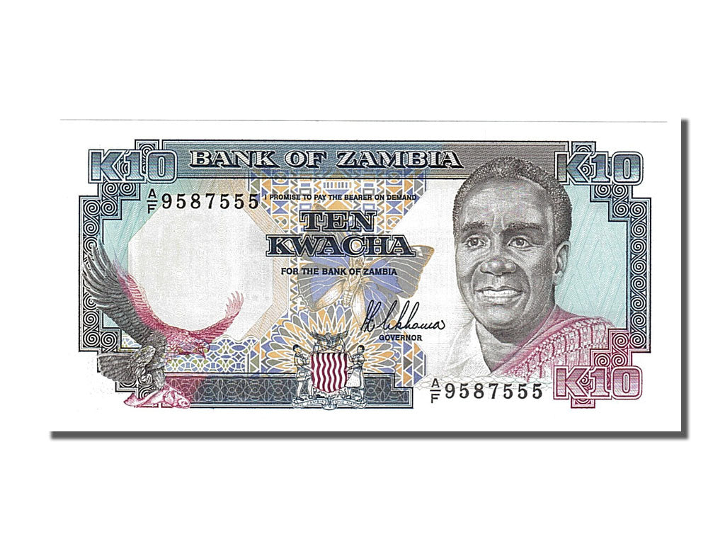 Banknote, Zambia, 10 Kwacha, 1989, UNC(65-70)