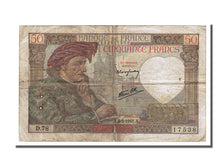 France, 50 Francs, 50 F 1940-1942 ''Jacques Coeur'', 1941, KM #93, 1941-05-08,..