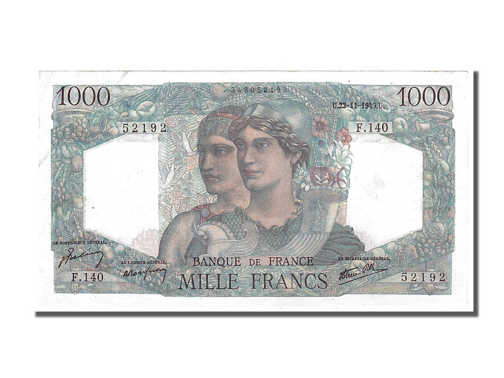 1000 Francs type Minerve et Hercule