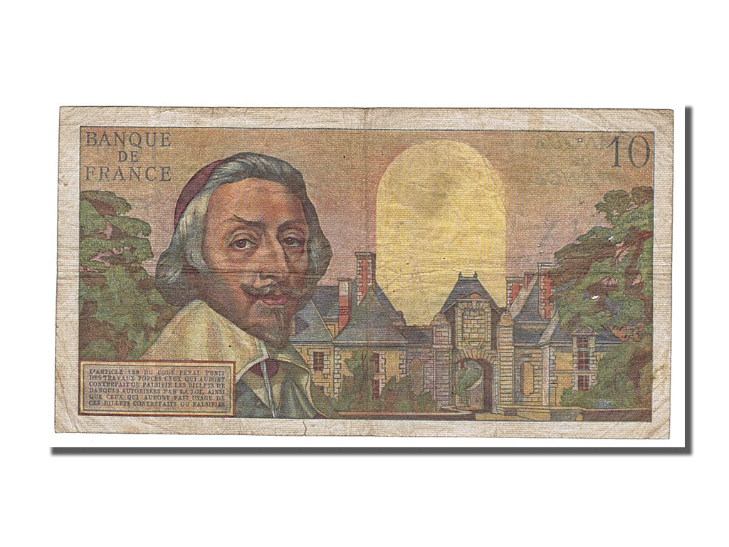 France, 10 Nouveaux Francs, 10 NF 1959-1963 ''Richelieu'', 1961, KM #142a,...