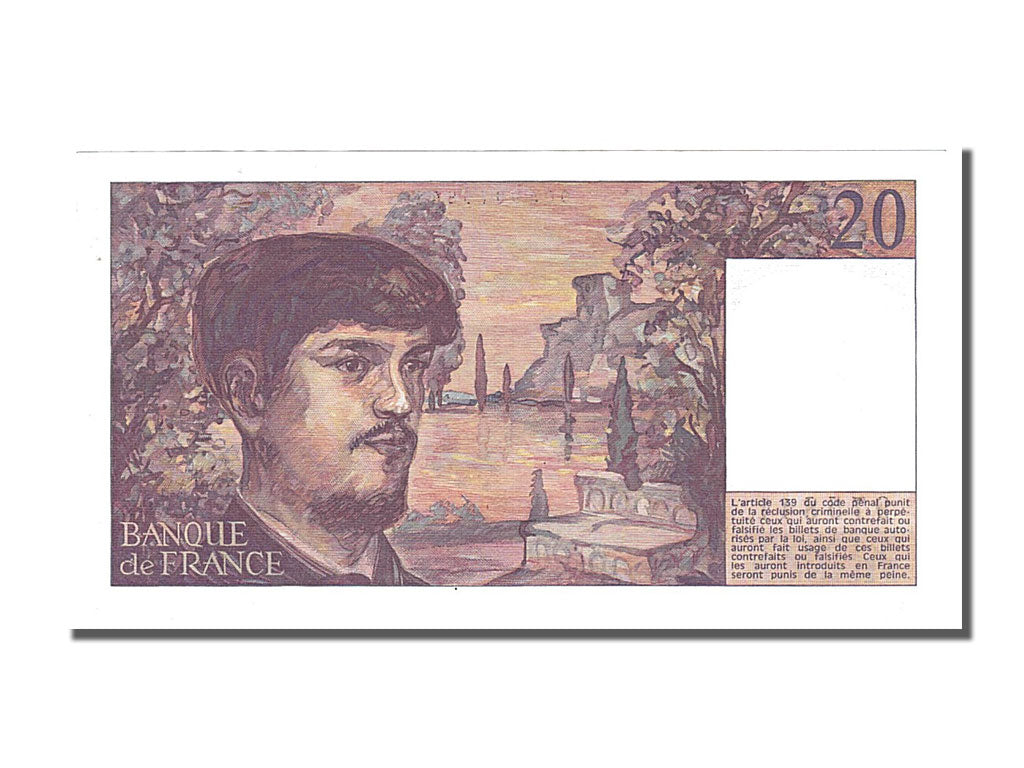 France, 20 Francs, 20 F 1980-1997 ''Debussy'', 1980, KM #151a, UNC(63), W.002,..