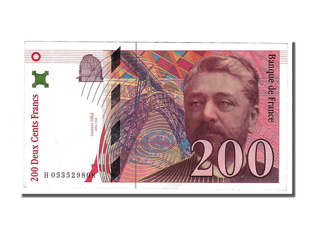 France, 200 Francs, 200 F 1995-1999 ''Eiffel'', 1997, KM #159b, AU(55-58), H,...