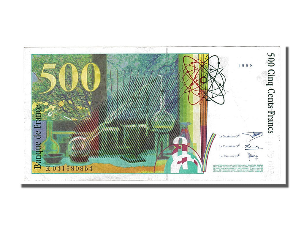 France, 500 Francs, 500 F 1994-2000 ''Pierre et Marie Curie'', 1998, KM #160c,..