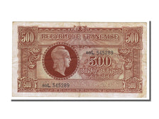 Banconote, Francia, 500 Francs, 1943-1945 Marianne, 1945, BB, Fayette:VF 11.1