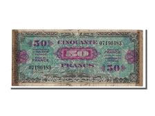 France, 50 Francs, 1944 Flag/France, 1944, KM #117a, VF(20-25), 07190483,...