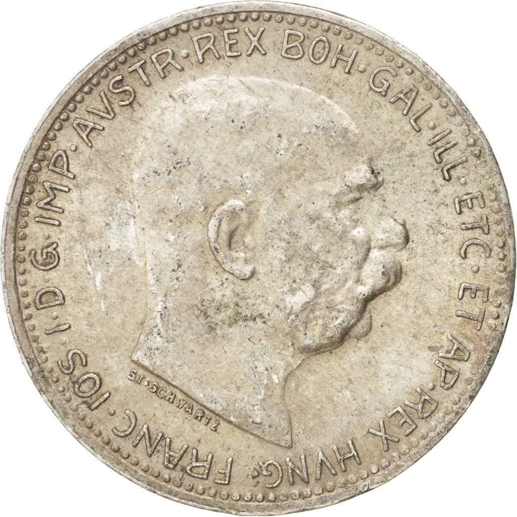 Austria, Franz Joseph I, Corona, 1916, AU(55-58), Silver, KM:2820