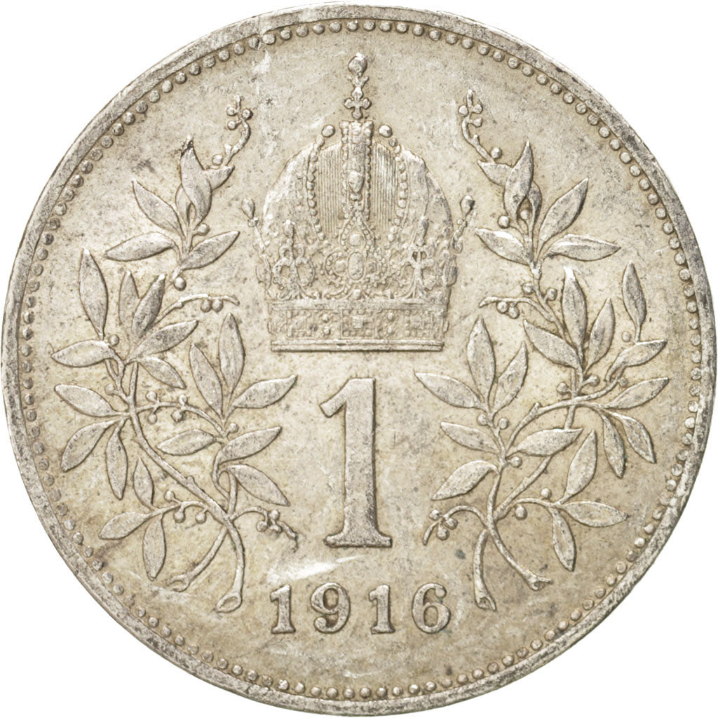 Austria, Franz Joseph I, Corona, 1916, AU(55-58), Silver, KM:2820