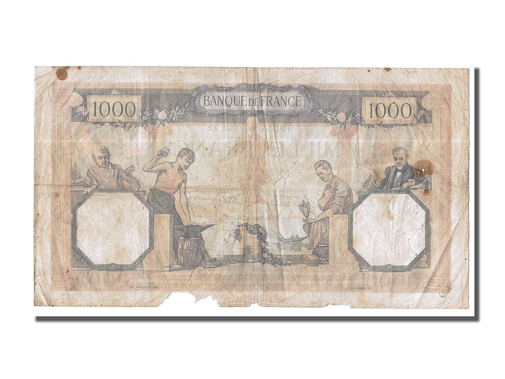 Francia, 500 Francs, 1 000 F 1927-1940 ''Cérès et Mercure'', 1940, KM:88c,...