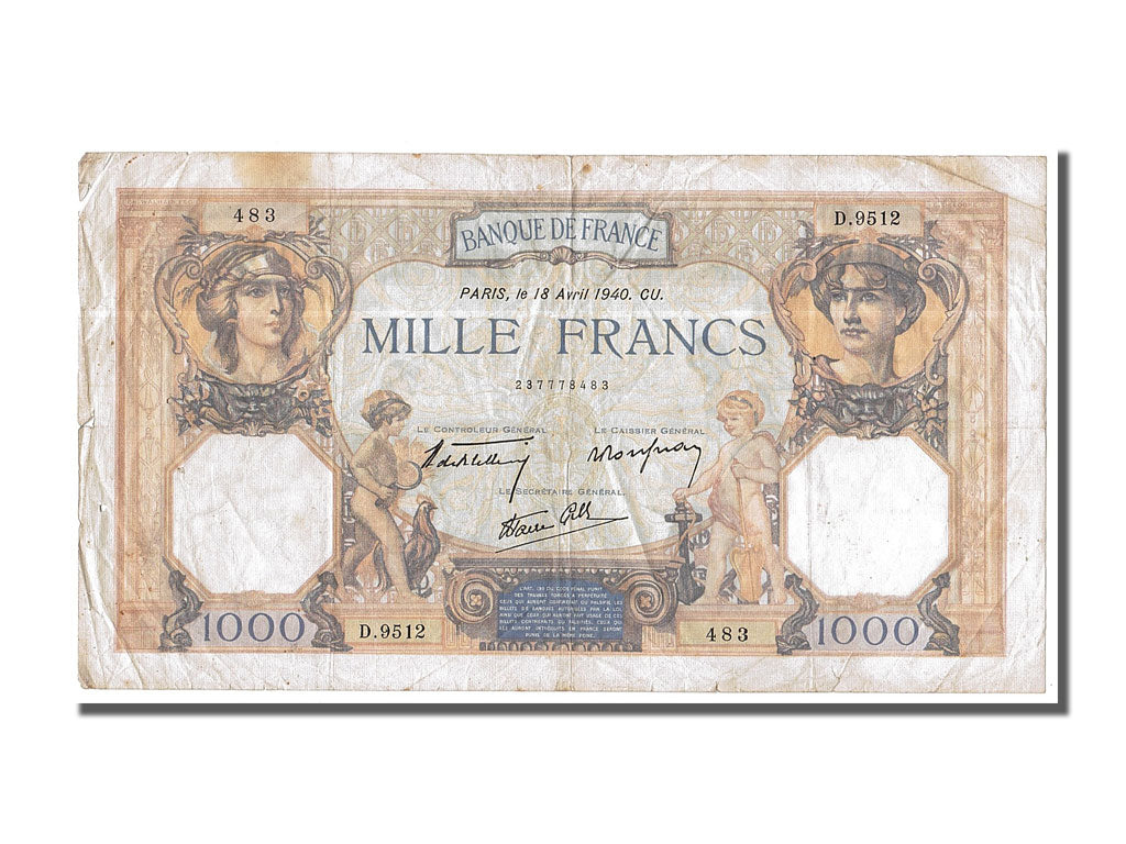 1000 Francs type Cérès et Mercure Modifié